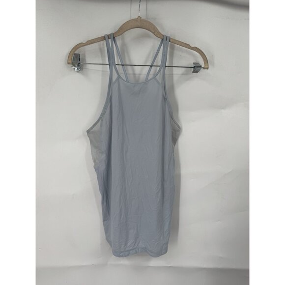 Lululemon Run Off Route Tank Top Women 6 Blue Athletic Mesh Lightweight - Picture 1 of 4